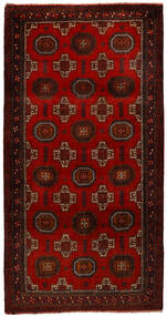 Baluch Fine Rug 100X194 Dark Red/Brown Wool, Persia/Iran Carpetvista