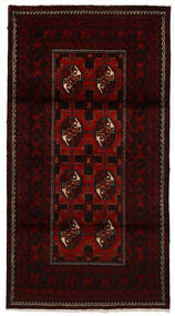  Mashad Rug 100X194 Persian Wool Dark Red Small Carpetvista