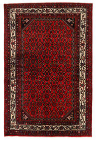  Persialainen Hosseinabad Matot 133X205 Tummanpunainen/Punainen Carpetvista