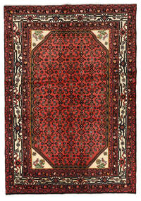  Itämainen Hosseinabad Matot Matto 138X202 Punainen/Ruskea Villa, Persia/Iran Carpetvista