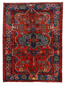  Orientalisk Nahavand Matta 149X202 Röd/Mörkgrå Ull, Persien/Iran Carpetvista