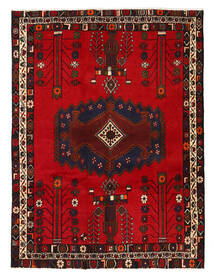  130X178 Afshar/Sirjan Teppe Mørk Rød/Rød Persia/Iran Carpetvista