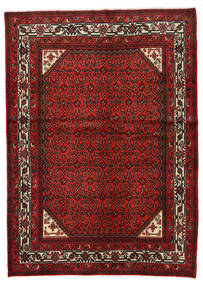  Persisk Hosseinabad Tæppe 146X205 Brun/Rød Carpetvista