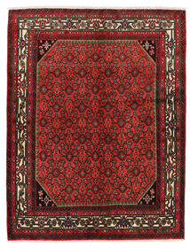  Perzisch Hosseinabad Vloerkleed 150X193 Bruin/Rood (Wol, Perzië/Iran)