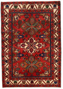  Persisk Nahavand Matta 134X195 Röd/Mörkröd (Ull, Persien/Iran)