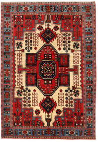  Orientalsk Nahavand Tæppe 137X197 Rød/Mørkerød Uld, Persien/Iran Carpetvista