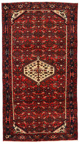 Hosseinabad Matot Matto 118X218 Tummanpunainen/Punainen Villa, Persia/Iran Carpetvista