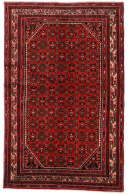  Persisk Hosseinabad Matta 147X215 Röd/Mörkröd Carpetvista