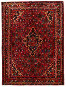160X215 絨毯 オリエンタル ホセイナバード ダークレッド/レッド (ウール, ペルシャ/イラン) Carpetvista
