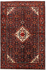  Persisk Hosseinabad Matta 144X217 Mörkröd/Röd (Ull, Persien/Iran)