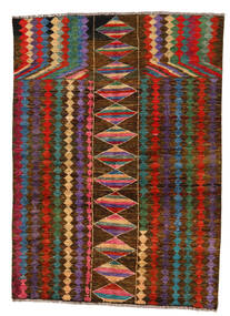 絨毯 Moroccan Berber - Afghanistan 146X201 茶色/レッド (ウール, アフガニスタン)