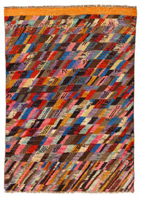 121X175 Moroccan Berber - Afghanistan Teppich Moderner Dunkelrot/Rot (Wolle, Afghanistan) Carpetvista