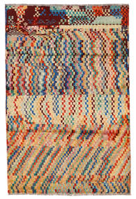124X184 絨毯 Moroccan Berber - Afghanistan モダン ベージュ/イエロー (ウール, アフガニスタン) Carpetvista