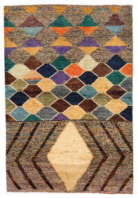 Moroccan Berber - Afghanistan Teppich 123X176 Braun/Orange Wolle, Afghanistan Carpetvista