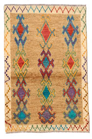 81X125 Tappeto Moroccan Berber - Afghanistan Moderno Beige/Arancione (Lana, Afghanistan) Carpetvista