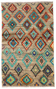 85X136 Moroccan Berber - Afghanistan Teppe Moderne Beige/Grå (Ull, Afghanistan) Carpetvista