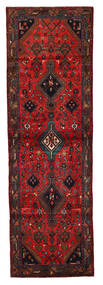  Orientalischer Hamadan Teppich 92X294 Läufer Dunkelrot/Rot Wolle, Persien/Iran Carpetvista