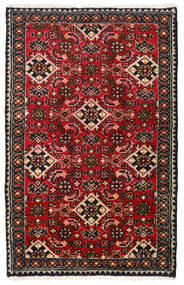 Tapete Hosseinabad 69X109 Vermelho Escuro/Vermelho (Lã, Pérsia/Irão)