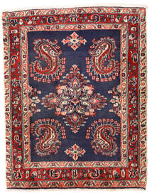 絨毯 ペルシャ サルーク 75X96 ダークパープル/レッド (ウール, ペルシャ/イラン)