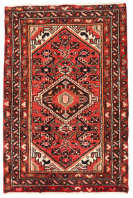 67X100 Tapis Hosseinabad D'orient Rouge/Rouge Foncé (Laine, Perse/Iran) Carpetvista