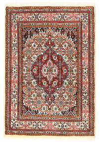 Moud Teppich 62X89 Rot/Beige Wolle, Persien/Iran Carpetvista