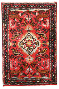 絨毯 ペルシャ リリアン 57X89 レッド/茶色 (ウール, ペルシャ/イラン)