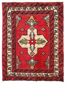 50X66 Hosseinabad Teppich Orientalischer Rot/Dunkelrot (Wolle, Persien/Iran) Carpetvista