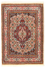  Persischer Moud Teppich 61X90 Rot/Braun (Wolle, Persien/Iran)