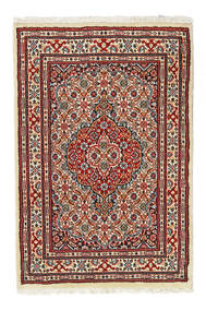 Moud Teppich 58X88 Rot/Braun Wolle, Persien/Iran Carpetvista