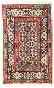  Persian Moud Rug 59X93 Beige/Red Carpetvista