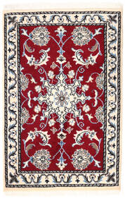 Tappeto Orientale Nain 58X89 Rosso Scuro/Beige (Lana, Persia/Iran)