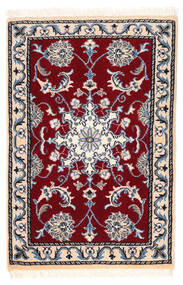 57X87 Tappeto Nain Orientale Rosso Scuro/Beige (Lana, Persia/Iran) Carpetvista