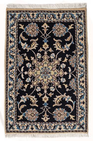 絨毯 ペルシャ ナイン 57X88 ブラック/茶色 (ウール, ペルシャ/イラン)