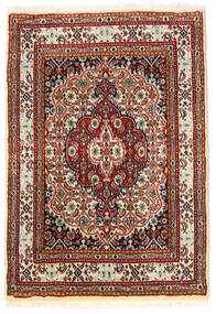 Moud Teppich 55X86 Braun/Rot Wolle, Persien/Iran Carpetvista