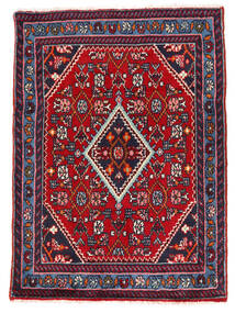 62X84 Meimeh Tæppe Orientalsk Rød/Mørkelilla (Uld, Persien/Iran) Carpetvista