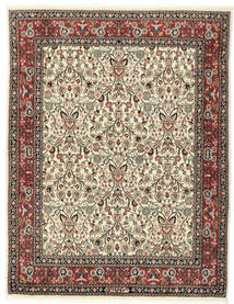  Persischer Moud Sherkat Farsh Teppich 150X195 Beige/Braun (Wolle, Persien/Iran)