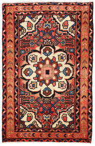  Hosseinabad Tappeto 65X101 Persiano Di Lana Rosso/Rosso Scuro Piccolo Carpetvista