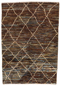 120X169 Moroccan Berber - Afghanistan Teppich Moderner Braun/Orange (Wolle, Afghanistan) Carpetvista