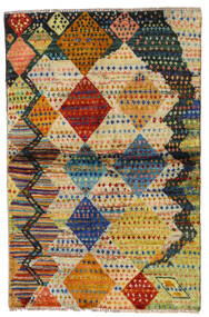  Moroccan Berber - Afghanistan 91X139 Tappeto Di Lana Giallo/Arancione Piccolo Carpetvista