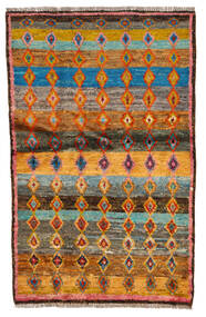 89X140 Moroccan Berber - Afghanistan Tæppe Moderne Brun/Orange (Uld, Afghanistan) Carpetvista