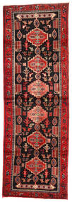 絨毯 ペルシャ ハマダン 104X306 廊下 カーペット レッド/ダークレッド (ウール, ペルシャ/イラン)