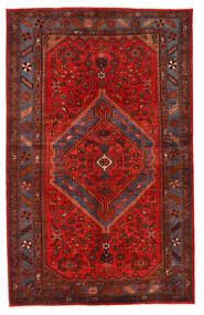  Persialainen Hamadan Matot Matto 139X221 Punainen/Tummanpunainen (Villa, Persia/Iran)