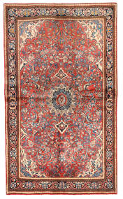  Sarouk Rug 130X222 Persian Wool Red/Beige Small Carpetvista