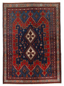 137X196 Afshar/Sirjan Vloerkleed Oosters Donker Roze/Rood (Wol, Perzië/Iran) Carpetvista