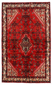 Tapete Persa Hamadã 135X223 Vermelho/Vermelho Escuro (Lã, Pérsia/Irão)