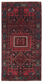 132X265 Tapete Kurdi Oriental Rosa Escuro/Vermelho Escuro (Lã, Pérsia/Irão)