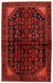 138X225 Hosseinabad Matta Orientalisk Röd/Svart (Ull, Persien/Iran) Carpetvista