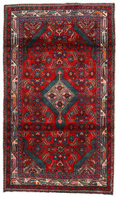 112X192 러그 오리엔탈 하마단 빨간색/다크 핑크 (울, 페르시아/이란) Carpetvista