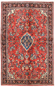 Sarough Teppich 133X213 Rot/Dunkelrot Wolle, Persien/Iran Carpetvista