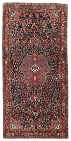 Orientalischer Bidjar Teppich 151X302 Läufer Rot/Dunkelrot Wolle, Persien/Iran